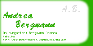 andrea bergmann business card